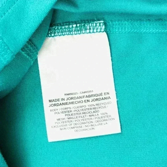Nike Running Dr-Fit Teal Scoop Razor Back Athletic Lightweight Tank Top Size L - Picture 13 of 15